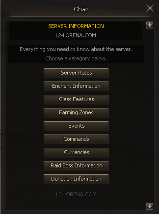 Server Information